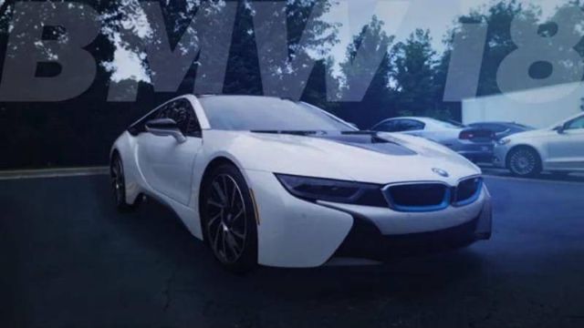 BMW i8 in a parking lot